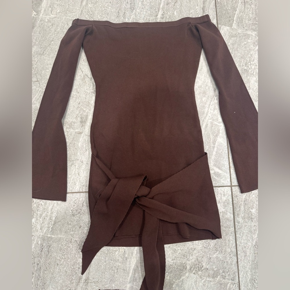 Tiger Mist Brown Sweater Dress